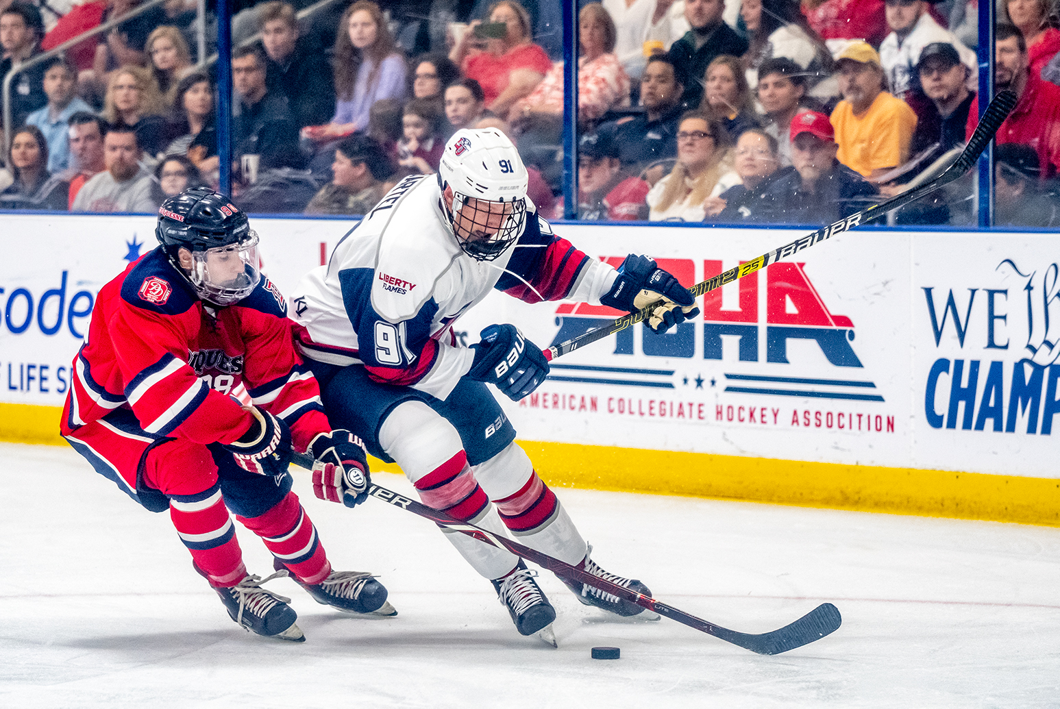 Liberty Men’s hockey opens season with 111 home victory over Dukes