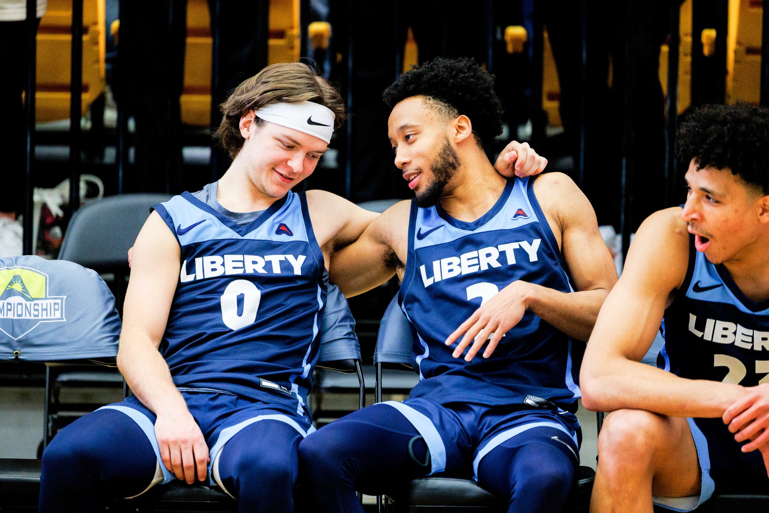 Men's basketball NIT defeat The Liberty Champion