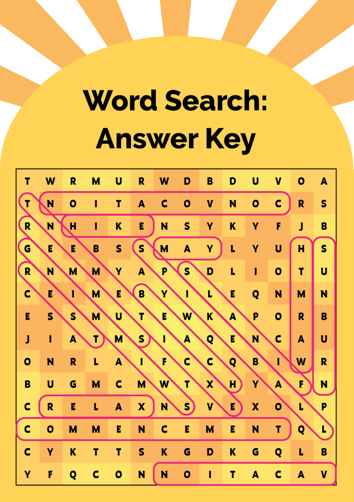 Word Search Answer Key The Liberty Champion