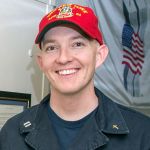 Lt. Justin Bernard aboard the USS New York.