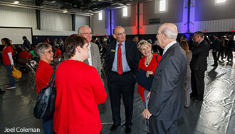 A reception honors the service of Ron Godwin.