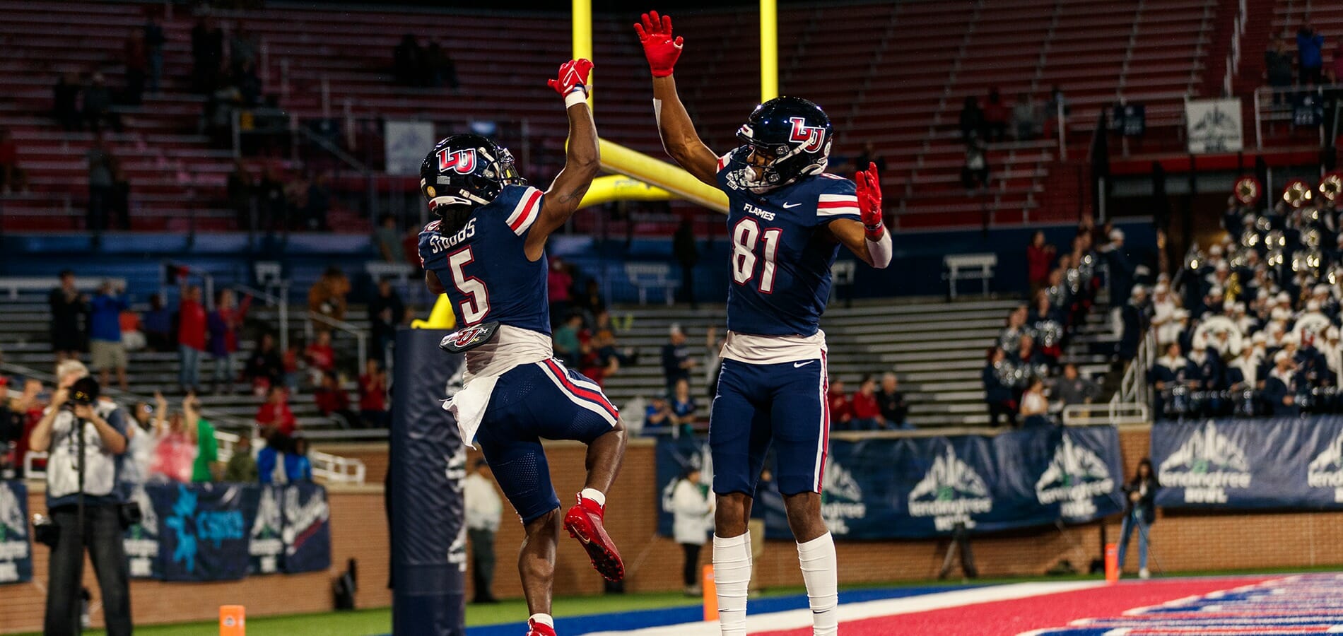 Sparked by Willis' MVP performance, Flames soar over Eagles in LendingTree  Bowl » Liberty News