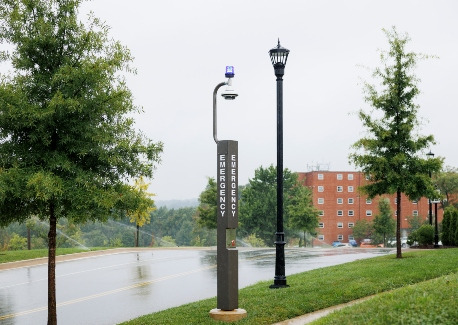 Emergency Blue Light Box located on campus