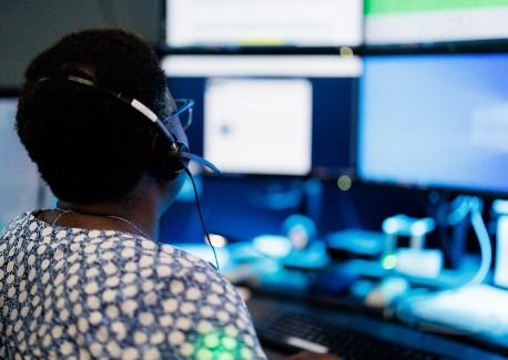 Dispatcher taking a call